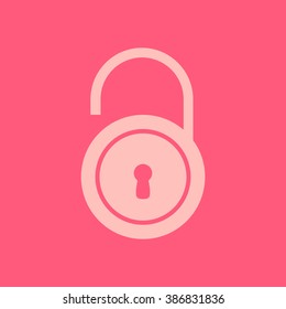 Unlock icon. Flat design style. Vector EPS10 
