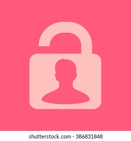 Unlock icon. Flat design style. Vector EPS10 