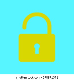 Unlock icon. Flat design style. Vector EPS10 