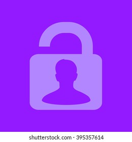Unlock icon. Flat design style. Vector EPS10 
