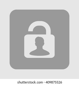 Unlock icon. Flat design style. Vector EPS10 