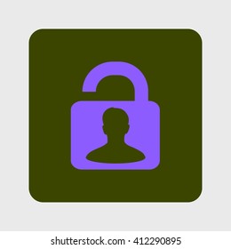 Unlock icon. Flat design style. Vector EPS10 