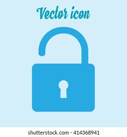 Unlock icon. Flat design style. Vector EPS10 