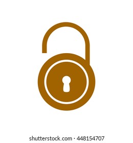 Unlock icon. Flat design style. Vector EPS10 