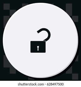Unlock icon. Flat design style.
