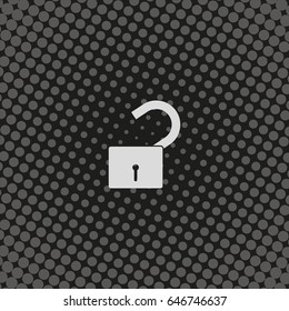 Unlock icon. Flat design style.