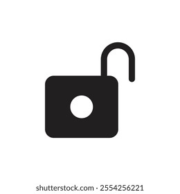 Unlock icon Flat line illustration