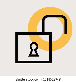 unlock icon illustration