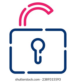 Unlock icon illustration for UIUX, web, app, infographic etc