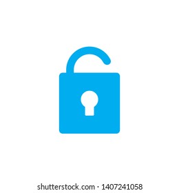 Unlock icon isolated on white background