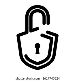 unlock icon isolated sign symbol vector illustration - high quality black style vector icons
