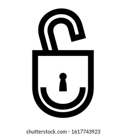 unlock icon isolated sign symbol vector illustration - high quality black style vector icons
