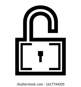 unlock icon isolated sign symbol vector illustration - high quality black style vector icons
