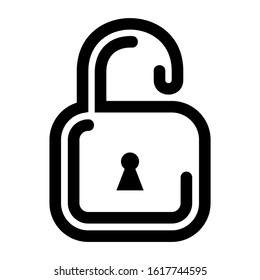 unlock icon isolated sign symbol vector illustration - high quality black style vector icons
