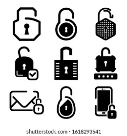 unlock icon isolated sign symbol vector illustration - Collection of high quality black style vector icons
