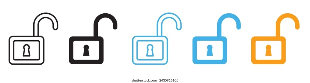 Desbloquear vector de arte de línea de icono
