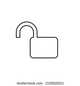 Unlock icon in line style