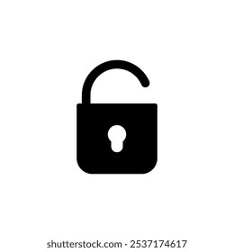Unlock icon logo design. Unlock sign and symbol. unlocked padlock icon
