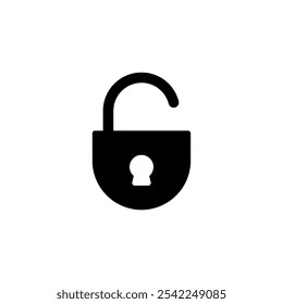 Unlock icon logo design. Unlock sign and symbol. unlocked padlock icon