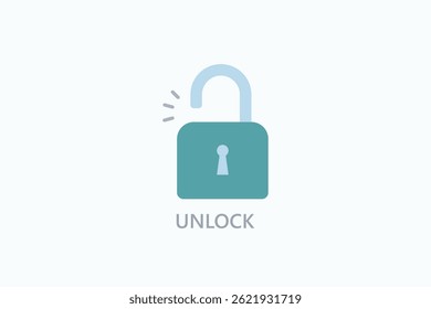 Unlock Icon Or Logo Isolated Illustration