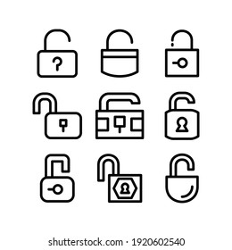 unlock icon or logo isolated sign symbol vector illustration - Collection of high quality black style vector icons
