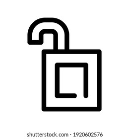 unlock icon or logo isolated sign symbol vector illustration - high quality black style vector icons
