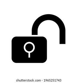 unlock icon or logo isolated sign symbol vector illustration - high quality black style vector icons
