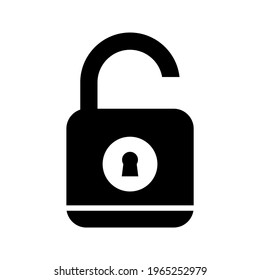 unlock icon or logo isolated sign symbol vector illustration - high quality black style vector icons
