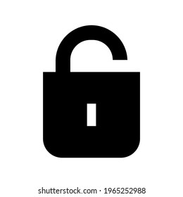 unlock icon or logo isolated sign symbol vector illustration - high quality black style vector icons
