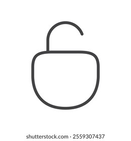 Unlock icon Logo symbol outline set