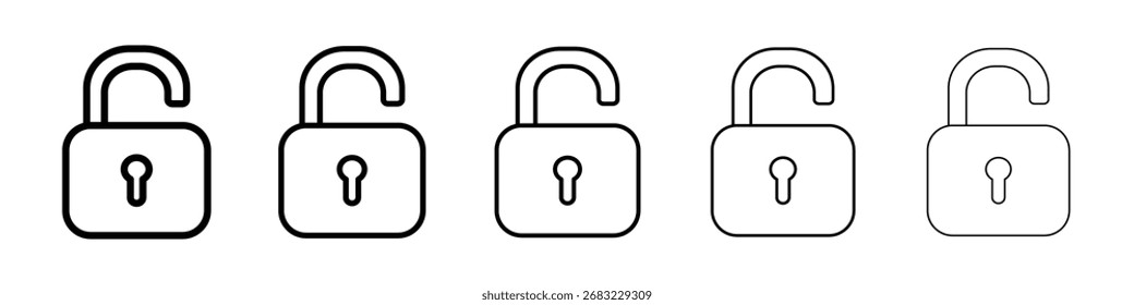 Icono de desbloqueo para el concepto móvil y el Diseño web.