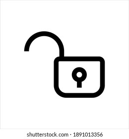 Desbloquear icono en fondo blanco