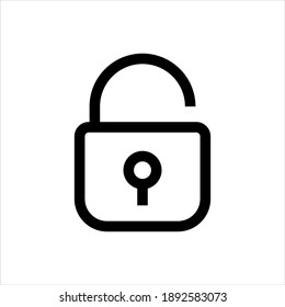 Entsperren Sie das Symbol auf weißem Hintergrund