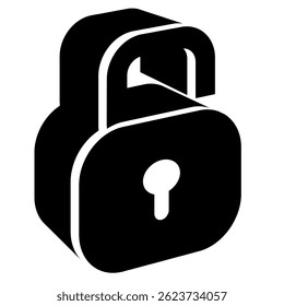 Unlock icon represented by Simple Unlock icon Black Filled style.