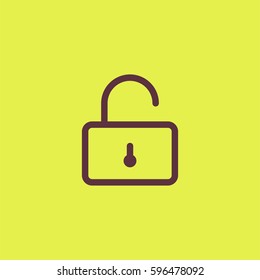 Unlock icon. Security sign vector