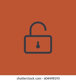 Unlock icon. Security sign vector