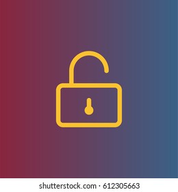 Unlock icon. Security sign vector