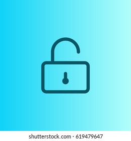 Unlock icon. Security sign vector