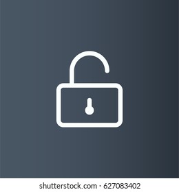 Unlock icon. Security sign vector