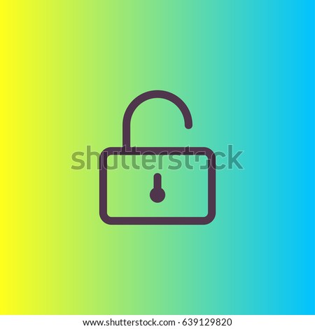 Unlock icon. Security sign vector