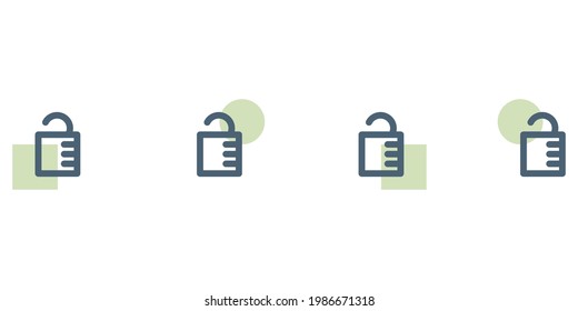 Unlock icon set for applications, websites, mobile applications, advertisements, presentations and many more. Editable and resize able.