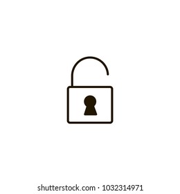 unlock icon. sign design