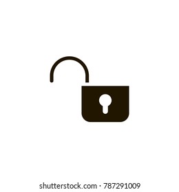 unlock icon. sign design