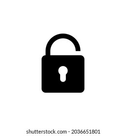 Unlock icon. Unlock sign and symbol. unlocked padlock icon