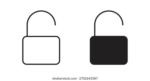 Unlock icon simple flat trend modern graphic design abstract logotype