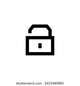 Unlock Icon Simple Line Style Security Vector Perfect Web and Mobile Illustration 