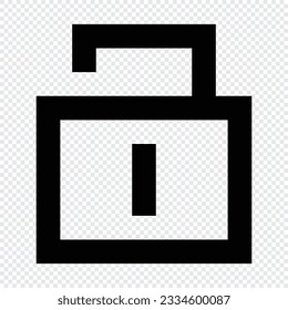 Unlock icon. Suitable for website UI design