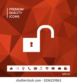 Unlock icon symbol