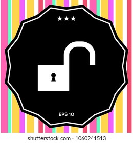 Unlock icon symbol