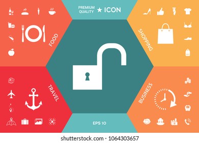 Unlock icon symbol